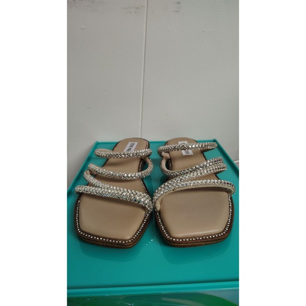 New Steve Madden Size 6.5M Tan and Blink Strap Open Toe‎ Sandals